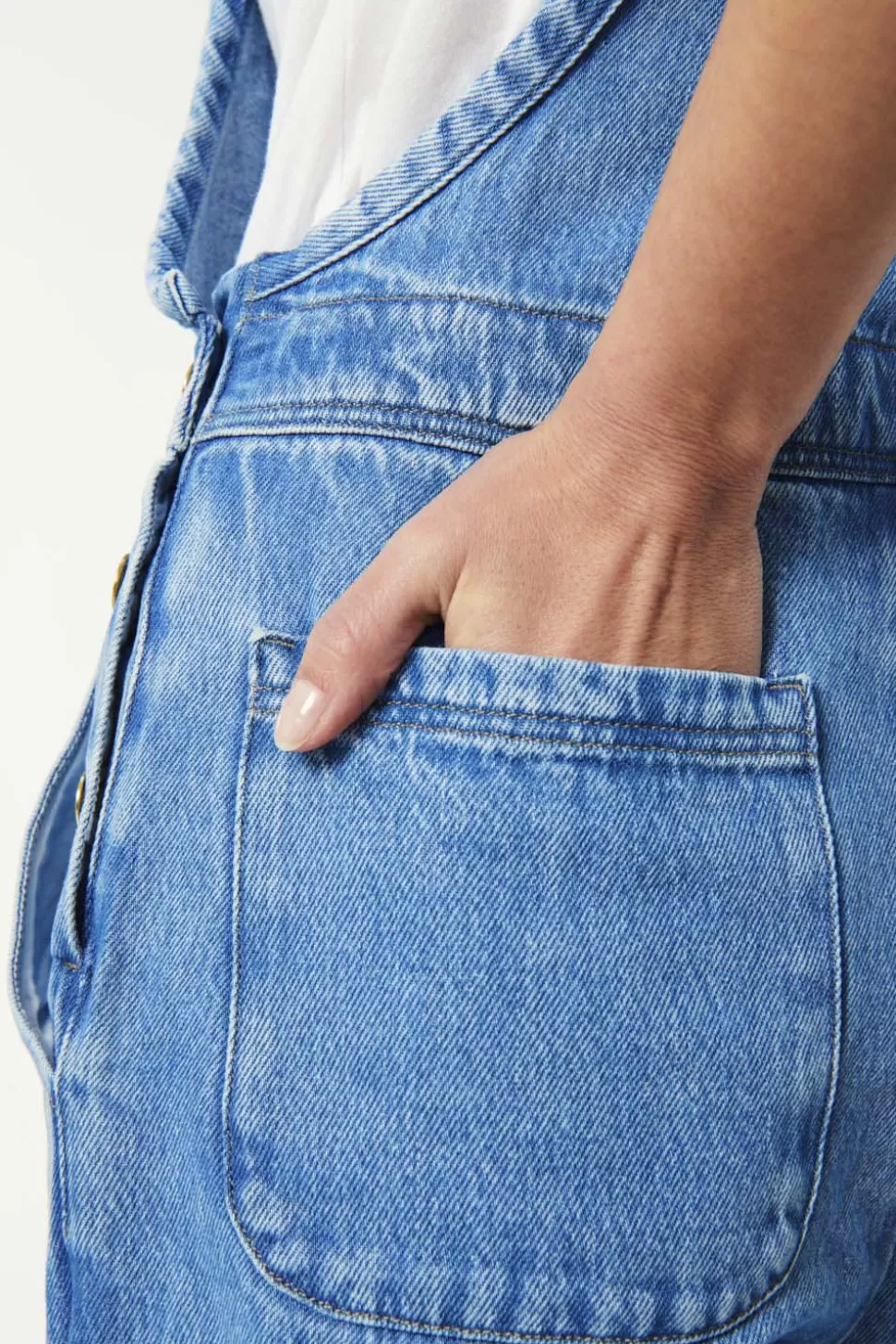 Pantalon combinaison Lali Bleu Vintage - Coupe intempérable Des Petits Hauts pour un style décontracté chic