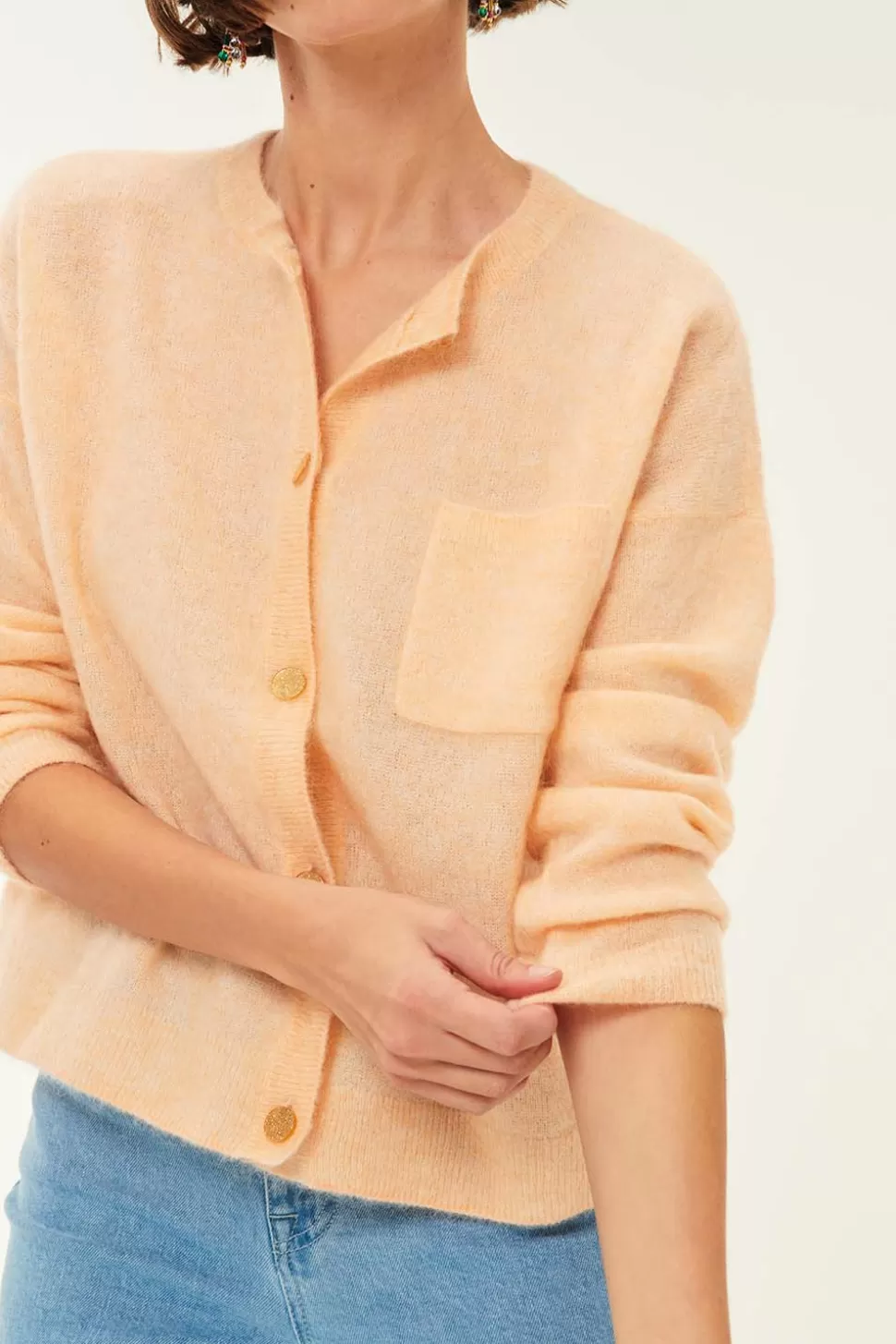 Gilet Femme Caliope - Pull Doux Sans Manches en Laine Mérinos | Collection Printanière Des Petits Hauts x MANGO