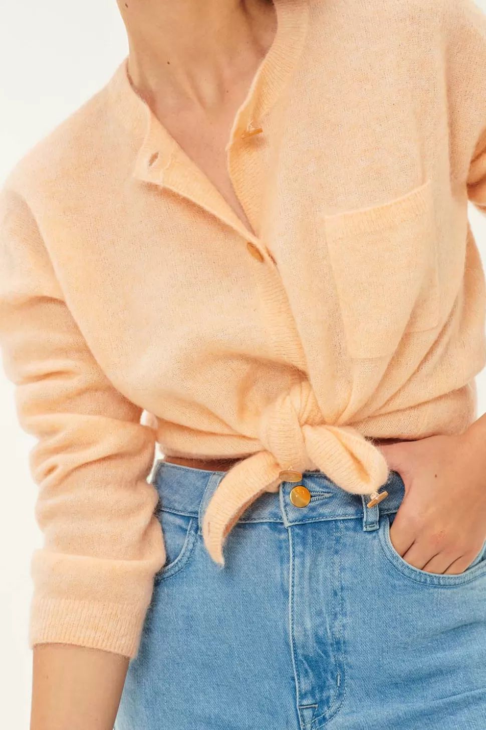 Gilet Femme Caliope - Pull Doux Sans Manches en Laine Mérinos | Collection Printanière Des Petits Hauts x MANGO