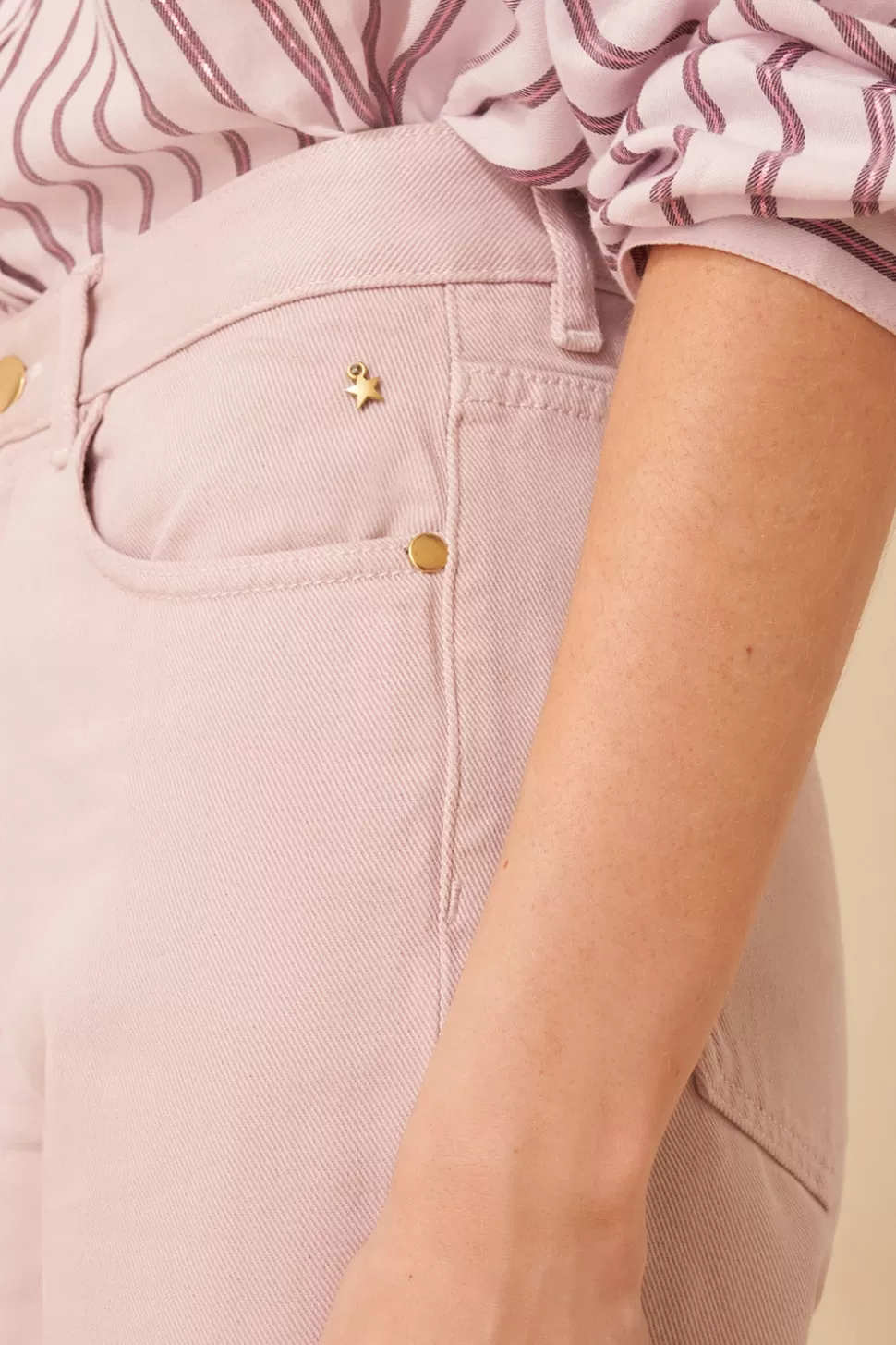 Jean slim Louisette couleur Milkshake - Taille FR 36/EU 42 - Collection Des Petits Hauts