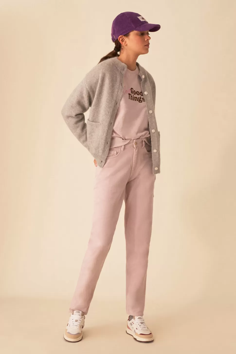 Jean slim Louisette couleur Milkshake - Taille FR 36/EU 42 - Collection Des Petits Hauts
