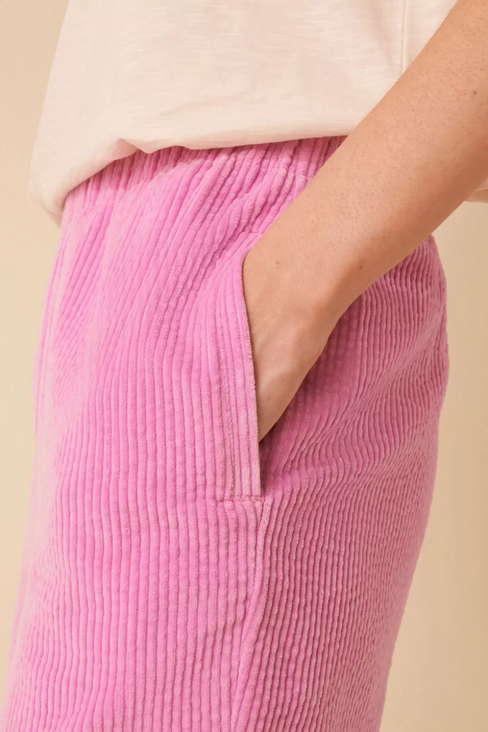 Pantalon droit Timousse en guimauve - Tailleur 38/40 par Des Petits-Hauts, coupe ajustée pour un confort quotidien