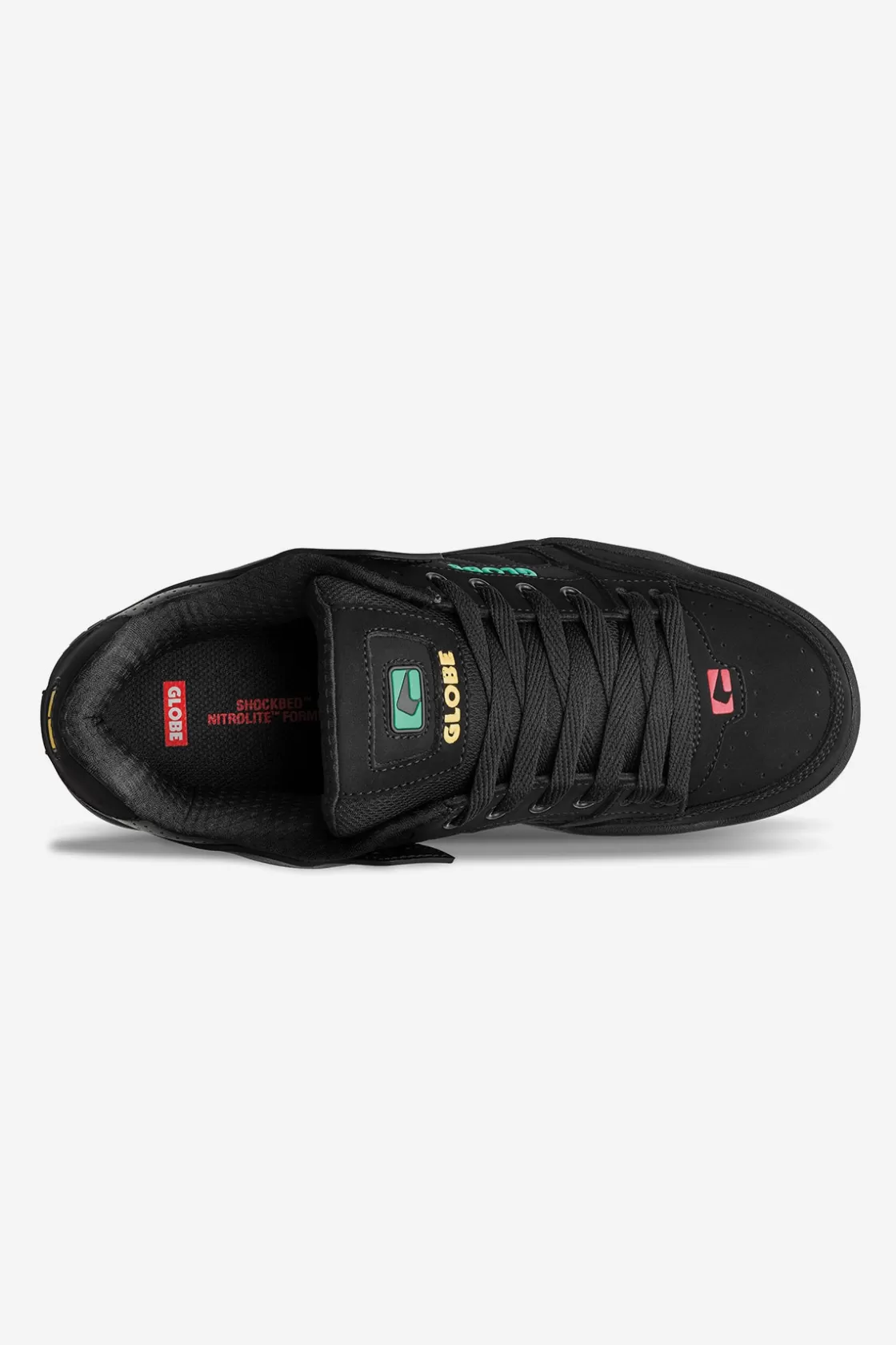 Globe Tilt Édition Limitée - Chaussures de Skate Noir Motif Rasta Éclatant - Confort Optimal & Style Urbain - Pour un Look Unique sur la Planche